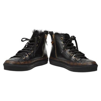Louis Vuitton Monogram Stella Line High Cut Sneakers Black