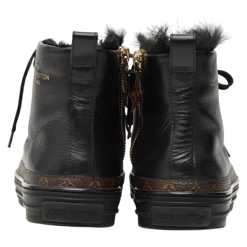 Louis Vuitton Monogram Stella Line High Cut Sneakers Black