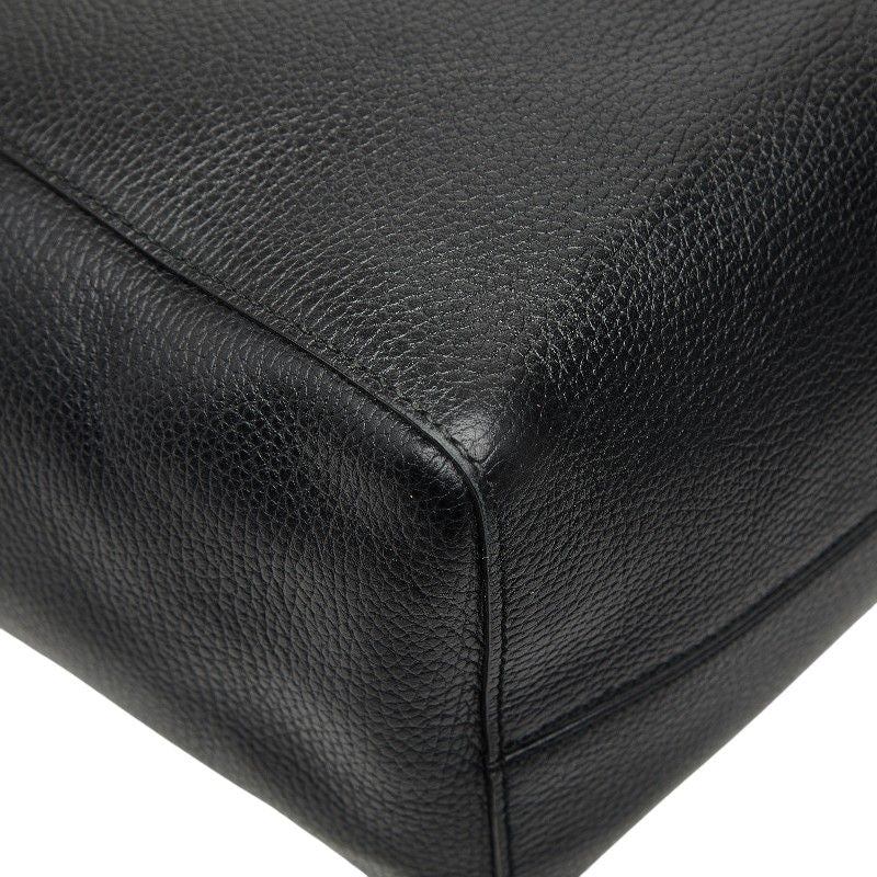 Gucci Swing Tote Shoulder Bag Black Leather