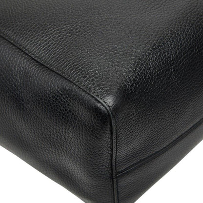 Gucci Swing Tote Shoulder Bag Black Leather