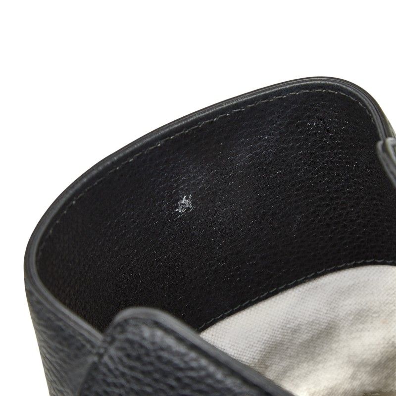 Gucci Swing Tote Shoulder Bag Black Leather