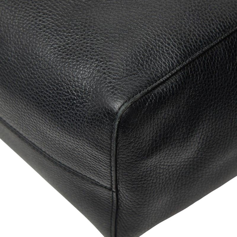 Gucci Swing Tote Shoulder Bag Black Leather