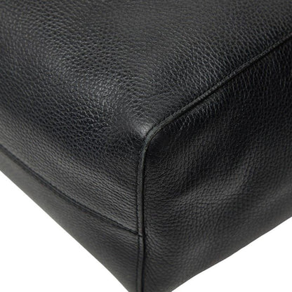 Gucci Swing Tote Shoulder Bag Black Leather