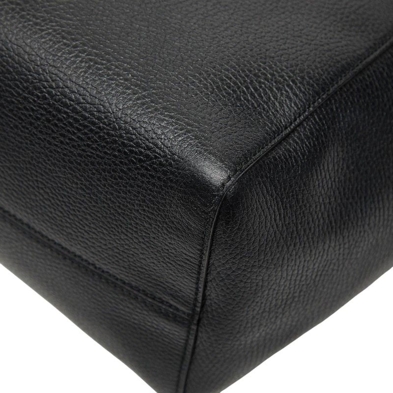 Gucci Swing Tote Shoulder Bag Black Leather