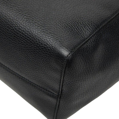 Gucci Swing Tote Shoulder Bag Black Leather