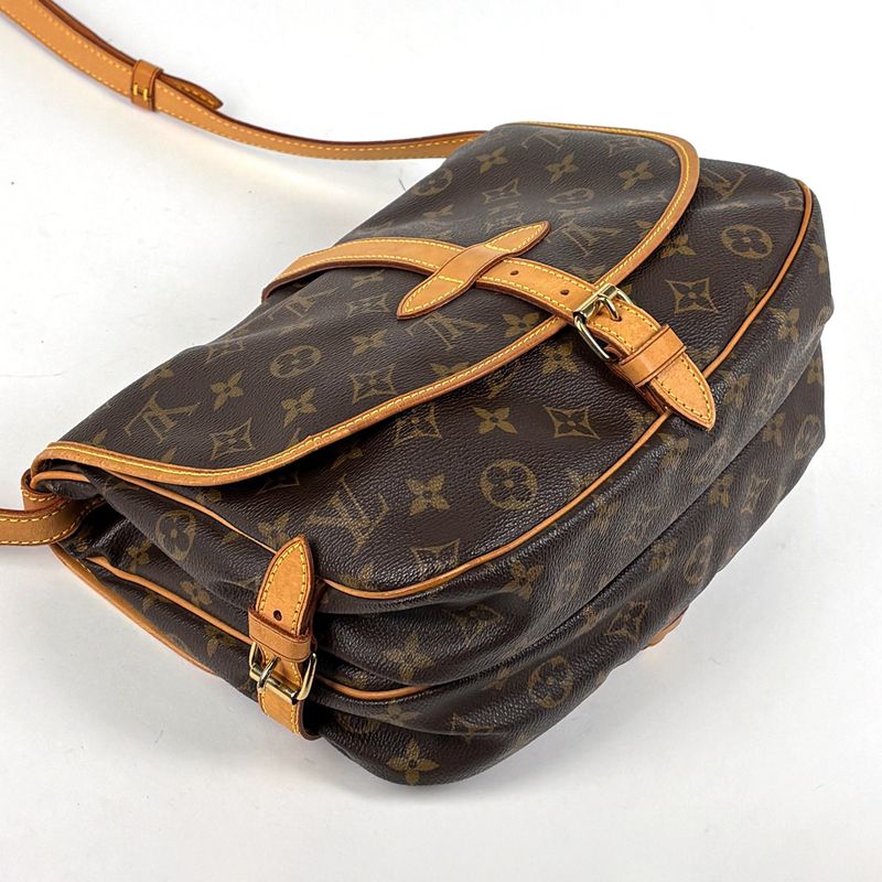 Louis Vuitton Saumur 30 Crossbody Shoulder Bag Monogram Brown