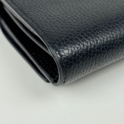 Gucci Horsebit Fold Wallet Billfold Coin Purse Bifold Leather Black