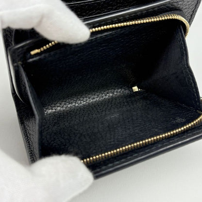 Gucci Horsebit Fold Wallet Billfold Coin Purse Bifold Leather Black