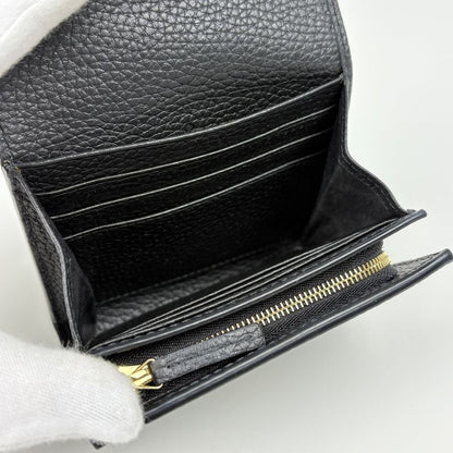 Gucci Horsebit Fold Wallet Billfold Coin Purse Bifold Leather Black