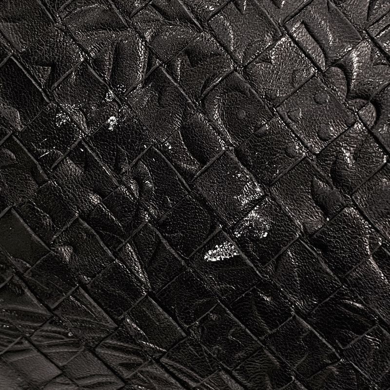 Bottega Veneta Intrecciato Shoulder Bag Leather Black