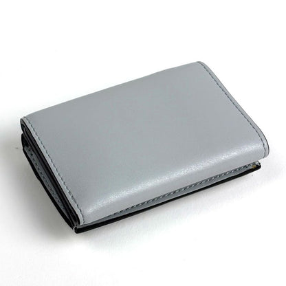 Fendi F's Trifold Wallet Logo Trifold Wallet Leather Light Gray