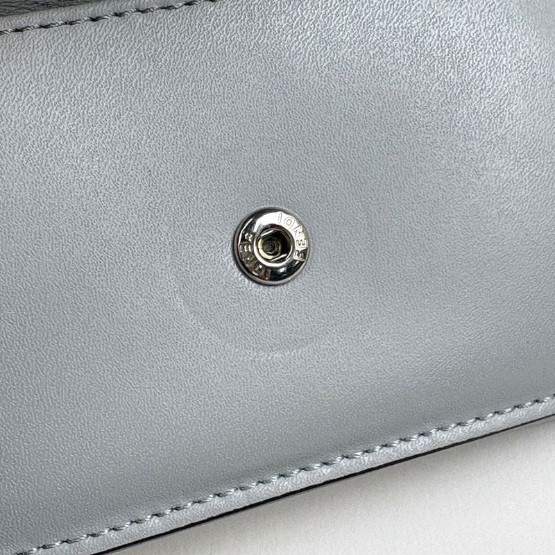 Fendi F's Trifold Wallet Logo Trifold Wallet Leather Light Gray