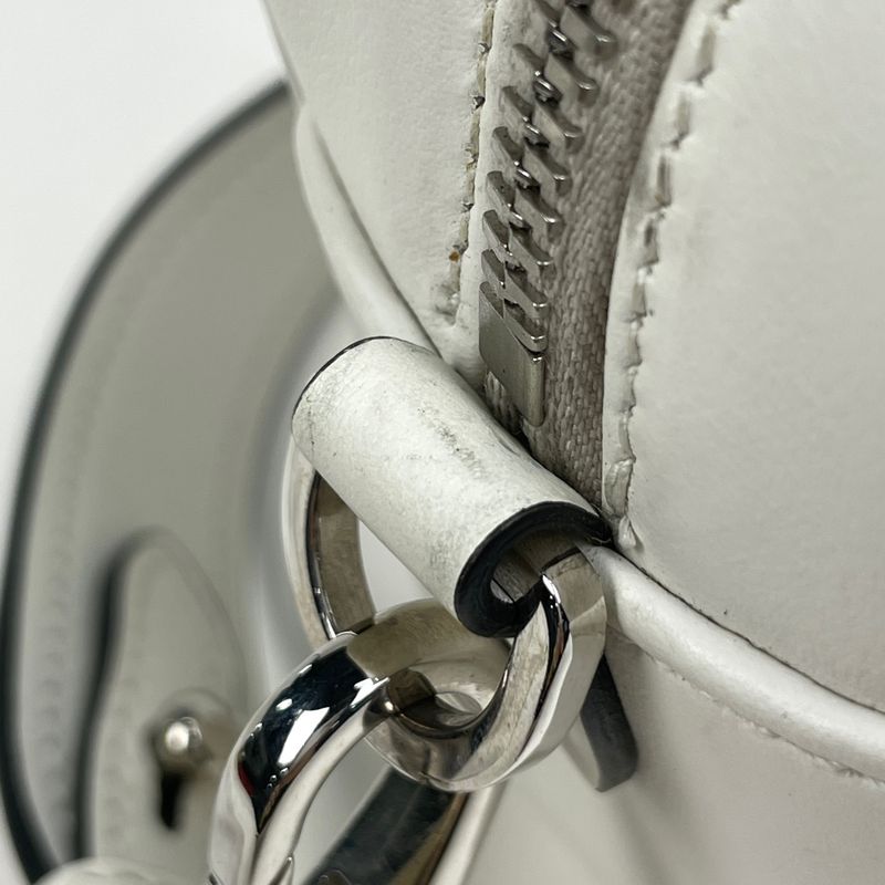 Prada Logo Shoulder Bag Leather White