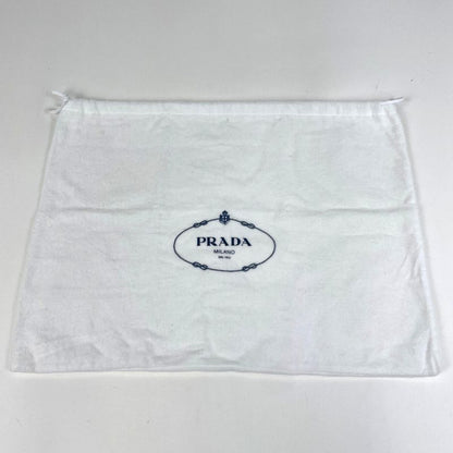 Prada Logo Shoulder Bag Leather White