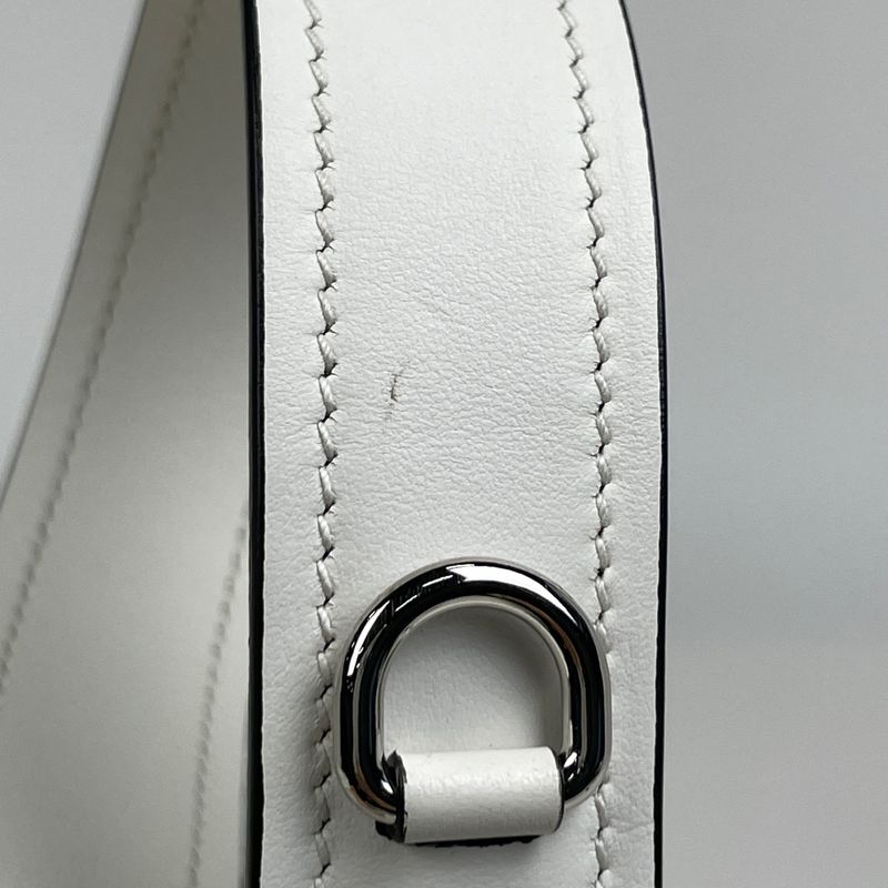 Prada Logo Shoulder Bag Leather White