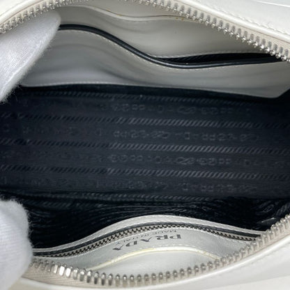 Prada Logo Shoulder Bag Leather White