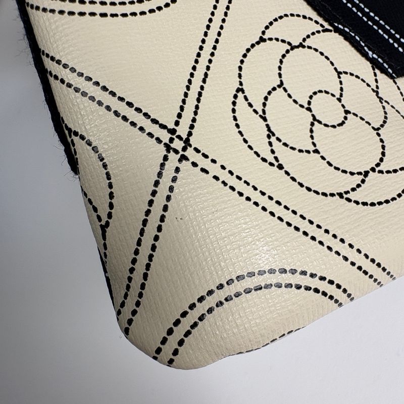 Chanel Camellia Clutch Pouch Second CC Logo