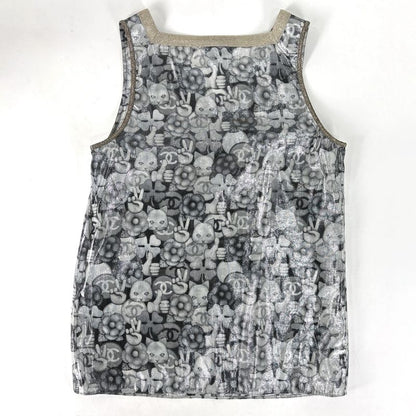 Chanel CC Logo Sleeveless Top Tank Top Choupette Top