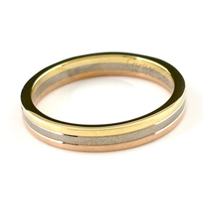 Cartier Three Color Ring YG Yellow Gold PG Pink Gold WG White