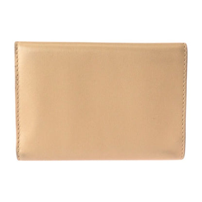 Balenciaga Beige Gold Leather Fold Wallet Compact