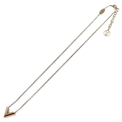 Louis Vuitton Essential Necklace Pendant Chain Pink Gold