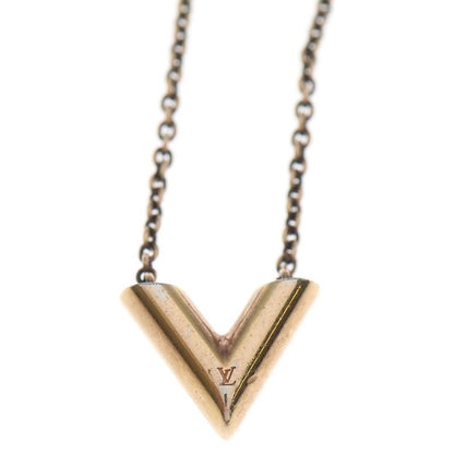 Louis Vuitton Essential Necklace Pendant Chain Pink Gold
