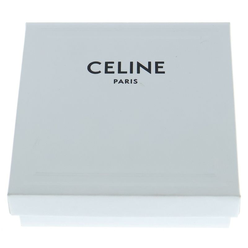 Celine Skateboard Bag Charm Key Ring Key Holder Black Silver