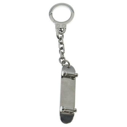 Celine Skateboard Bag Charm Key Ring Key Holder Black Silver