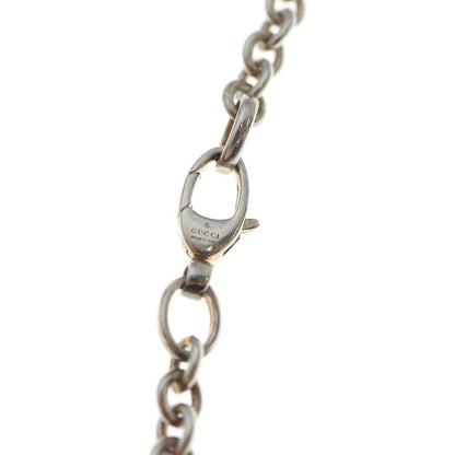 Gucci Interlocking Necklace Pendant Chain Silver