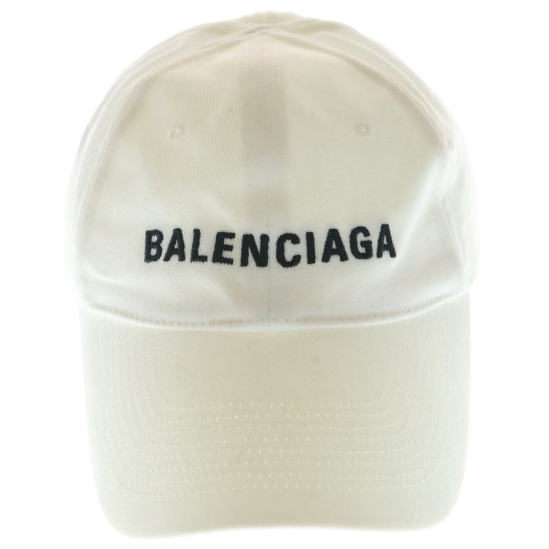 Balenciaga Logo Baseball Cap White