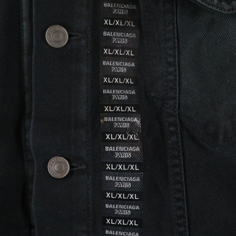 Balenciaga Ticker Denim Jacket Black