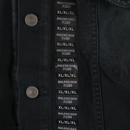 Balenciaga Ticker Denim Jacket Black