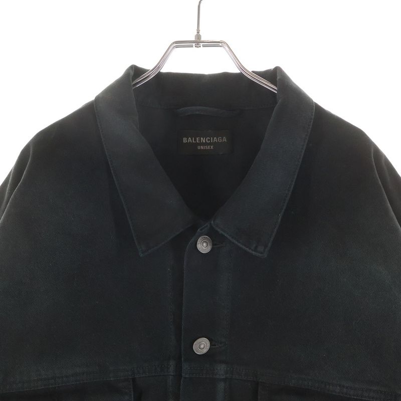 Balenciaga Ticker Denim Jacket Black