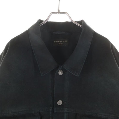 Balenciaga Ticker Denim Jacket Black