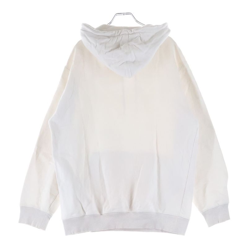 Prada Triangle Embossed Logo Pullover Sweatshirt Hoodie White