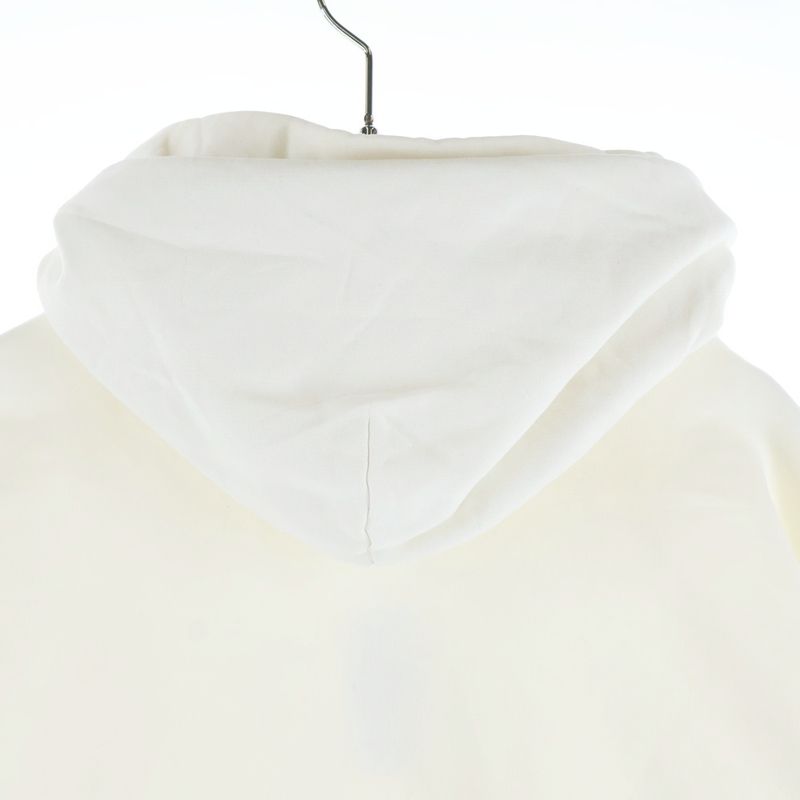 Balenciaga Champs Elysees Cropped Pullover Hoodie White