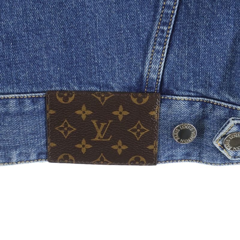 Louis Vuitton YK Short Denim Jacket Patches Gm1 Yayoi