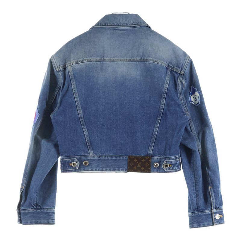 Louis Vuitton YK Short Denim Jacket Patches Gm1 Yayoi