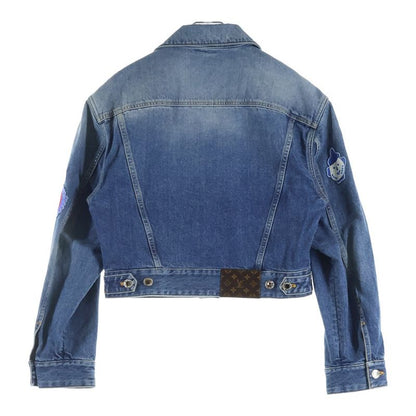 Louis Vuitton YK Short Denim Jacket Patches Gm1 Yayoi