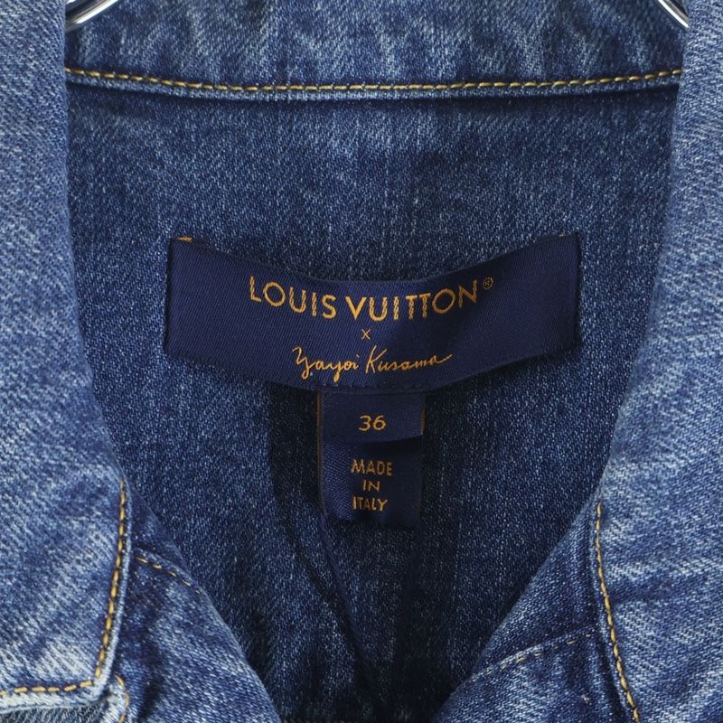 Louis Vuitton YK Short Denim Jacket Patches Gm1 Yayoi