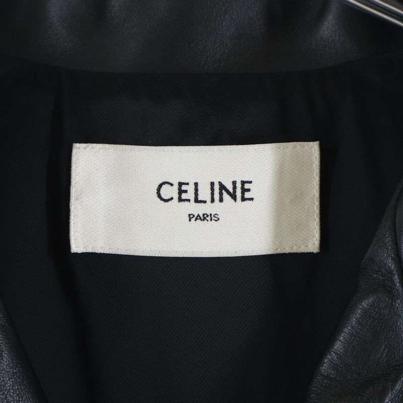 Celine by Hedi Slimane Classic Biker Calfskin Double Leather