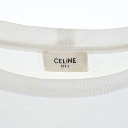 Celine Logo Print Short Sleeve T-Shirt White
