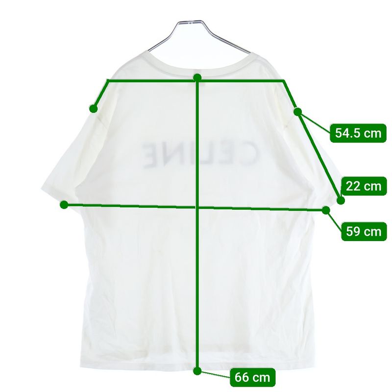 Celine Logo Print Short Sleeve T-Shirt White