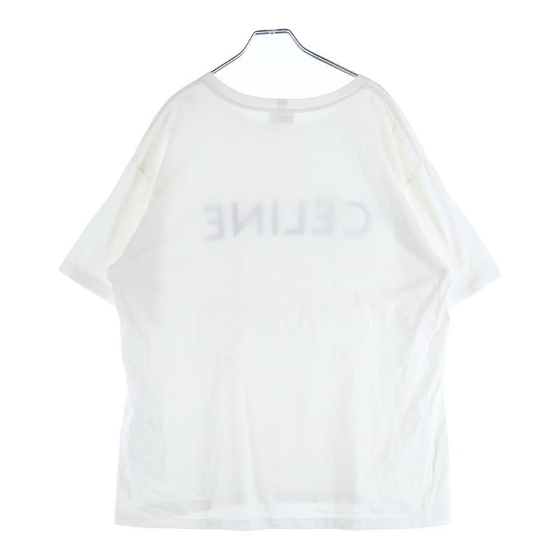 Celine Logo Print Short Sleeve T-Shirt White