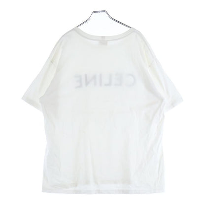 Celine Logo Print Short Sleeve T-Shirt White