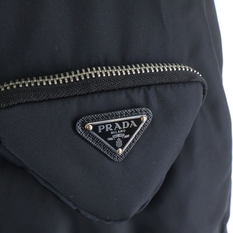 Prada Re-Nylon Bomber Jacket Black