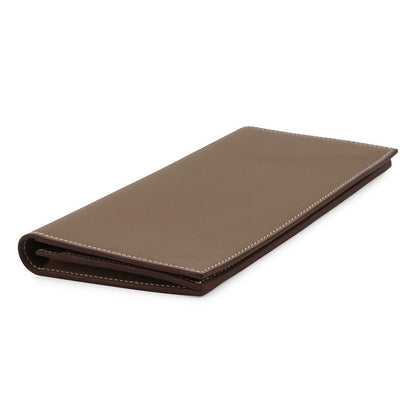 Hermes Bifold Wallet Citizen Twill Long Etoupe Silver Swift