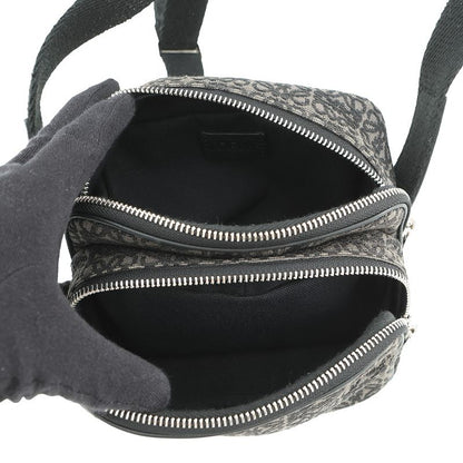 Loewe Shoulder Bag Repeat Anagram Mini Pochette Canvas Chaco Le Grey-black