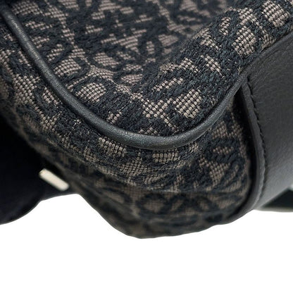 Loewe Shoulder Bag Repeat Anagram Mini Pochette Canvas Chaco Le Grey-black