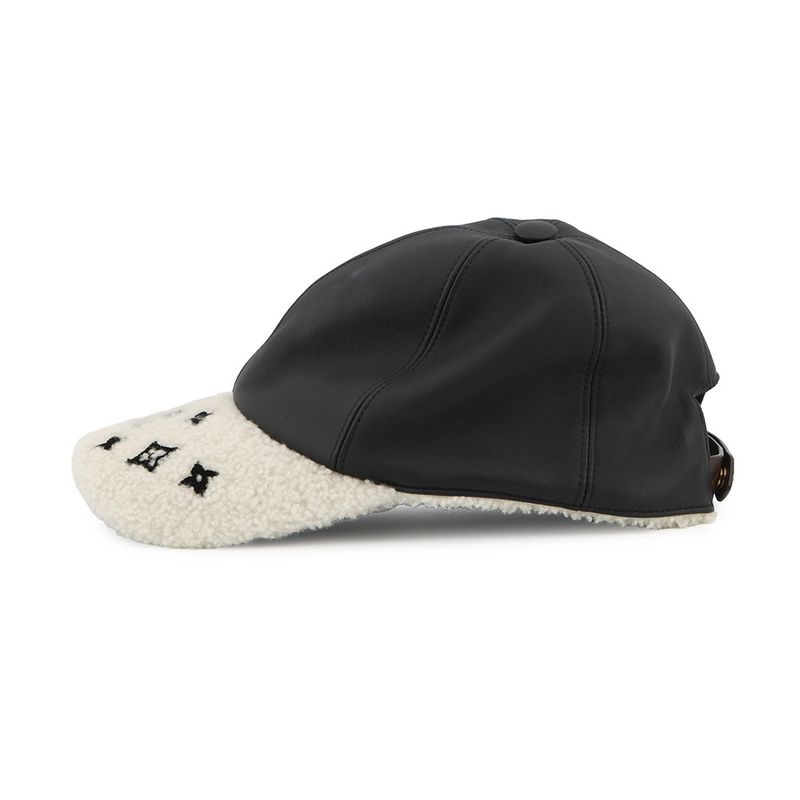 Louis Vuitton Cap Sharering Lamb Leather Mouton M Hat Noir Black